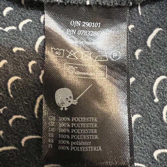 NWOT MONKL Women's Midi Dress Black Geometric Long Sleeve Size 38/Medium - Picture 7 of 11